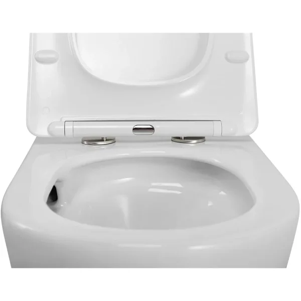 Унитаз подвесной Cezares Stream CZR-2426-TH-TOR/SC безободковый, торнадо, с сиденьем микролифт, белый