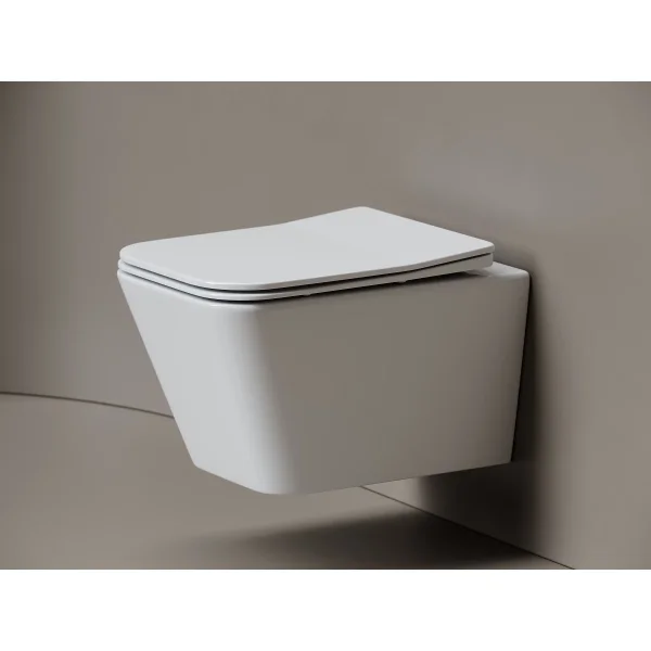 Унитаз подвесной Ceramicanova Miro CN11003T безободковый, торнадо, с сиденьем микролифт, белый