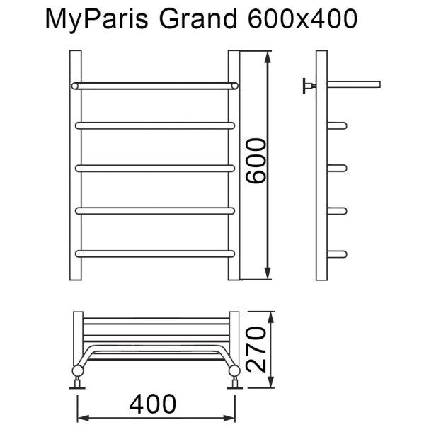 Полотенцесушитель MYFREA My Paris (Grand) 60/40