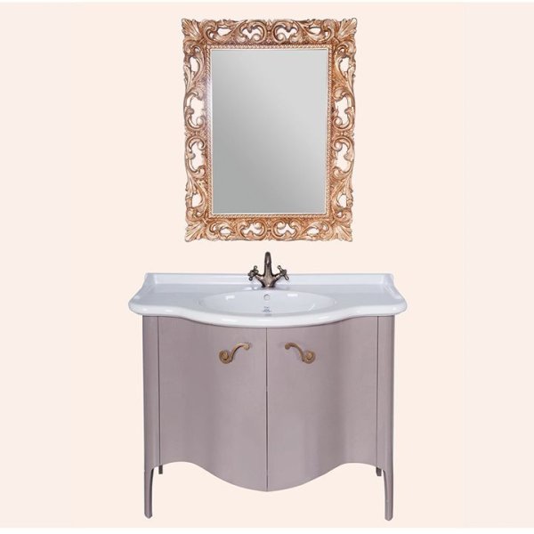 Тумба с раковиной Tiffany World Bristol 71107 110 кремово-серая глянцевая