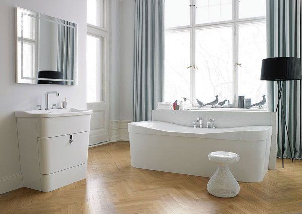 Тумба с раковиной Duravit Esplanade  белая 85