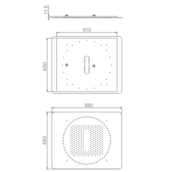 Верхний душ потолочный R452.03.03, золотой сатин