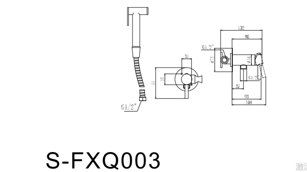 Смеситель с гигиеническим душем Savol (S-FXQ003)