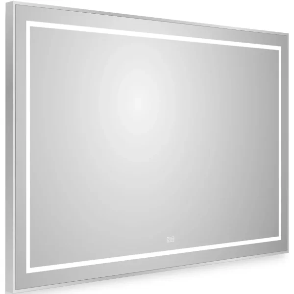 Зеркало BelBagno Kraft SPC-KRAFT-1000-800-LED-TCH-WARM 100x80 см, с LED-подсветкой, сенсорным выключателем, антизапотеванием, алюминий