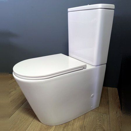 Унитаз напольный Teymi Solli безободковый, сиденье микролифт T40203