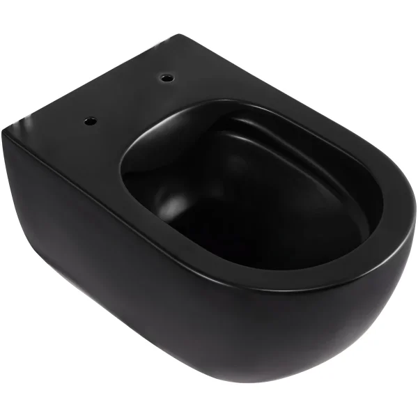 Унитаз подвесной Charus Skandenborg EWC700-125B безободковый, с сиденьем микролифт, черный матовый