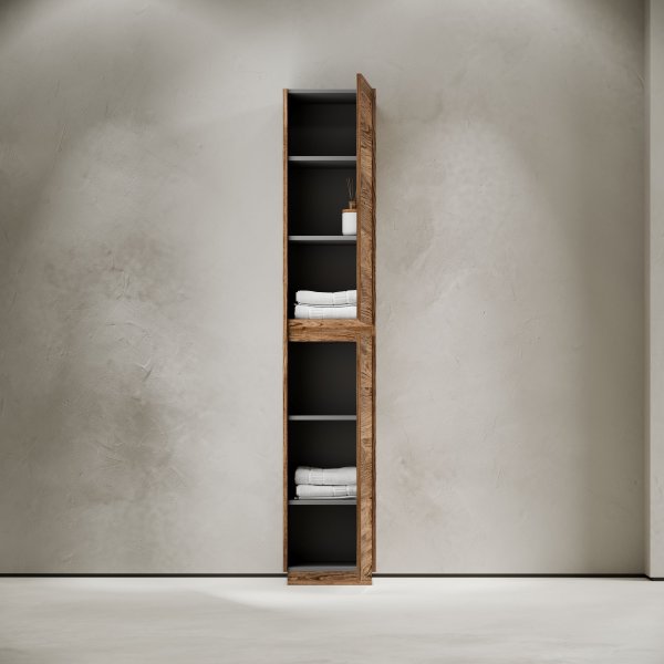 Шкаф-пенал SANCOS Libra Floor напольный, дуб чарльстон, 350х300х1870мм,   PLB35FECH