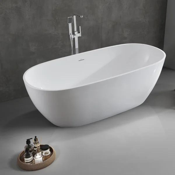 Акриловая ванна Abber AB9263-1.8 180x81,5 см, отдельностоящая, белый