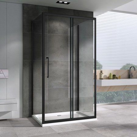 Душевой уголок ABBER Schwarzer Diamant AG30110BH-S60B-S60B прозрачное/черный