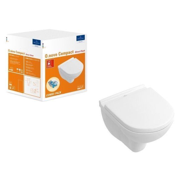 Унитаз подвесной Villeroy & Boch O.Novo 5688HR01 микролифт, альпийский белый