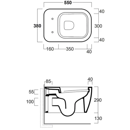 Унитаз подвесной Simas Henges HE18bi безободковый, белый