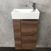 Тумба-умывальник COMFORTY "Матэ-40" дуб тёмно-коричневый с раковиной CREA 40, P-UM-CRE40/1