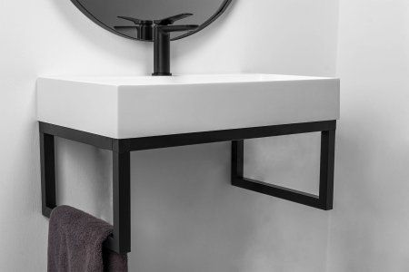 Умывальник (раковина) REA GOYA 60 см белый + стеллаж REA-U8901 + REA-U6534