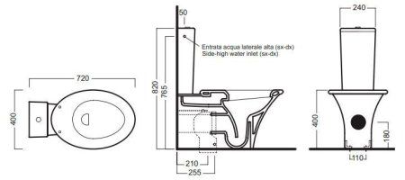 Бачок для унитаза Hatria Sculture Y0FS01