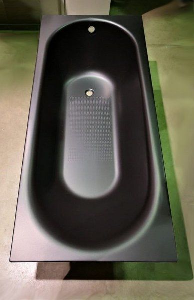 Ванна стальная Bette Comodo 1251-035 180x80 с шумоизоляцией, черный матовый