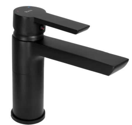 Смеситель для раковины (умывальника) REA ARGUS BLACK черный низкий, REA-B6210