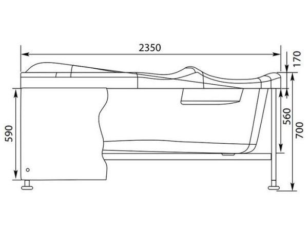 Акриловая ванна Aquanet Bellona 00203908 165х165