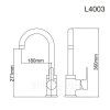 Смеситель Ledeme L4003W Белый/Хром