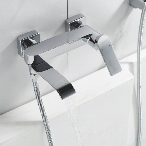 Смеситель для ванны однорычажный  Shevanik S4102, Хром