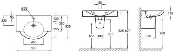 Тумба с раковиной Jacob Delafon Presquile 100 см, 1 ящик, белый бриллиант