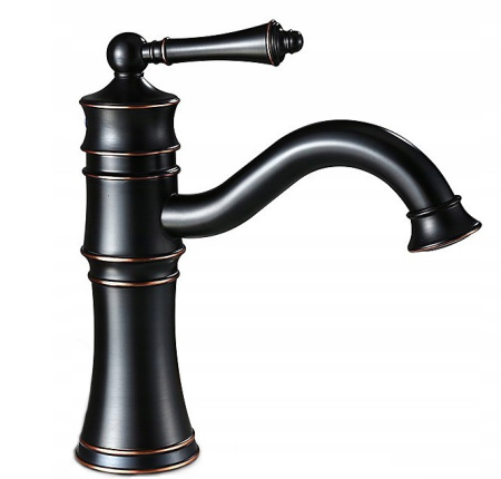 Смеситель для раковины (умывальника) REA VINTAGE OLD BLACK черный низкий, REA-B0226