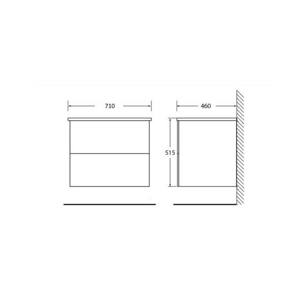 Мебель для ванной BelBagno Etna ETNA-700-2C-SO-RN-P 70 Rovere Nature