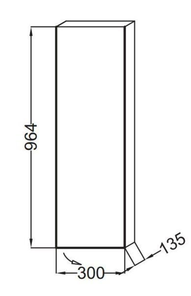 Шкаф-пенал Jacob Delafon Formilia EB1059D-HU 30 R, белый