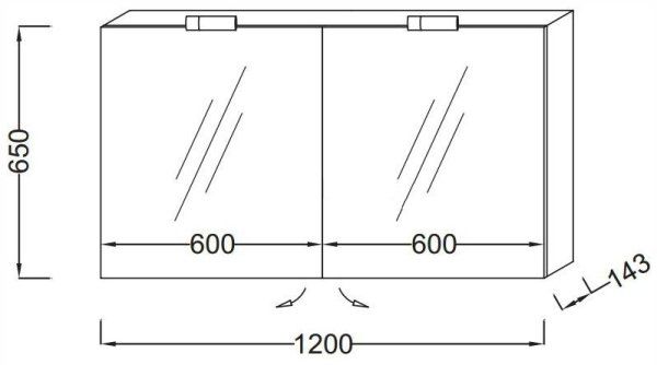 Шкаф-зеркало Jacob Delafon Odeon Up EB794-N14 120 см, серый антрацит