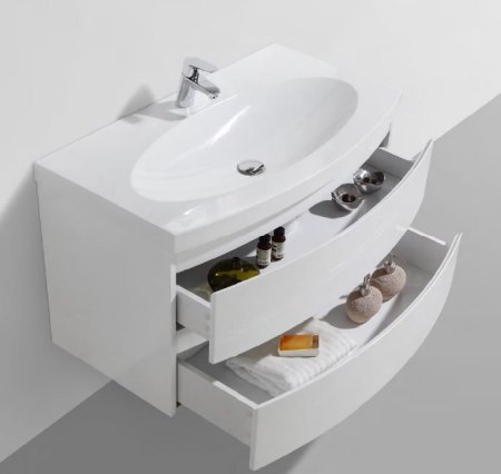 Тумба с раковиной BelBagno Prospero 90 bianco lucido