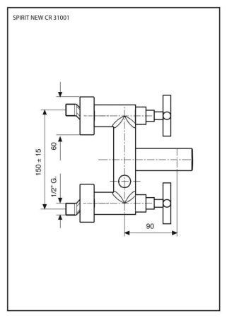 Смеситель Emmevi Spirit New 31001/CR для ванны, хром