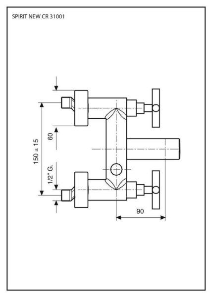 Смеситель Emmevi Spirit New 31001/CR для ванны, хром