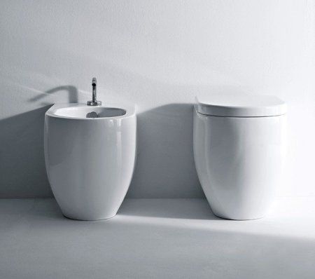 Унитаз приставной Kerasan Flo 311801 белый