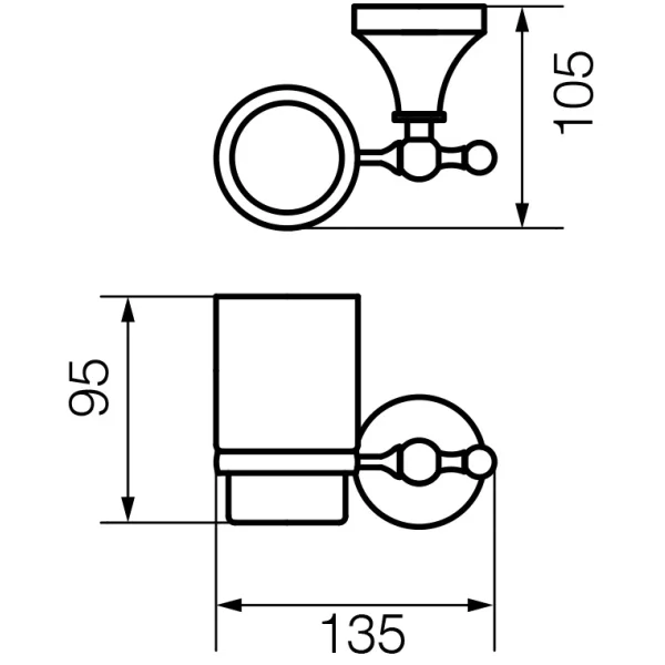 Стакан Veragio Gialetta Dorato VR.GIL-6440.DO