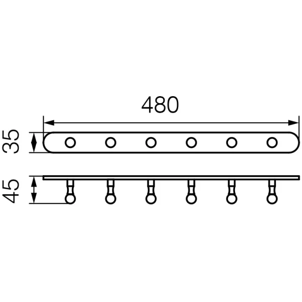 Планка с крючками Veragio Gialetta Dorato VR.GIL-6439.DO для ванны, золотой