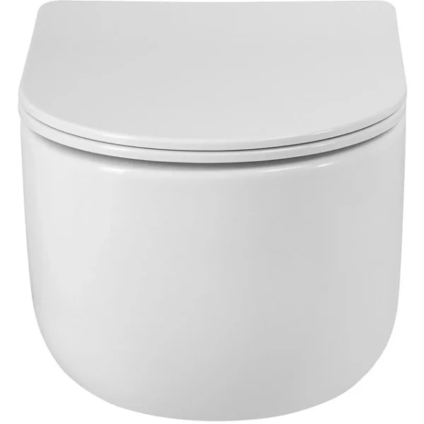 Унитаз подвесной BelBagno Soft BB084CH-TOR/SC безободковый, торнадо, с сиденьем микролифт, белый