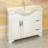 Тумба-умывальник COMFORTY "Севилья-100" слоновая кость с раковиной COMFORTY Т-9315