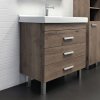 Тумба-умывальник COMFORTY Comforty Никосия-80Н дуб темный с раковиной Fest 80