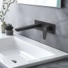 Смеситель для раковины настенный (внешняя и скрытая часть) AQUATEK, матовый черный AQ1113MB БЕТТА