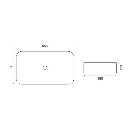 Раковина Bronze de Luxe TREND 665*380*120 (1363-MG)