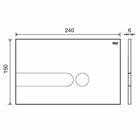 Кнопка смыва Oli iPlate 670001 белый