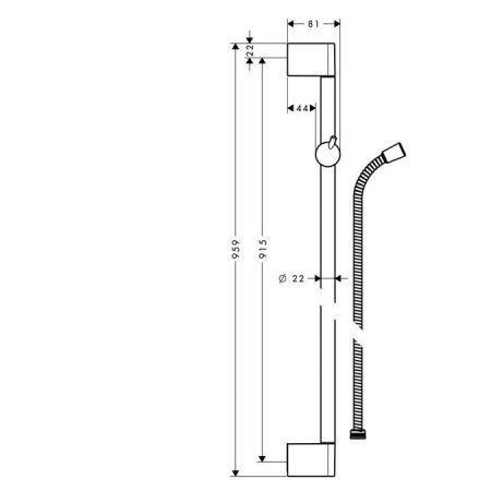 Душевая штанга Hansgrohe Unica Crometta 27614000
