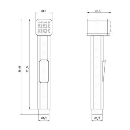 Гигиеническая лейка IDDIS черная матовая Axes (AXE1F1Bi20)