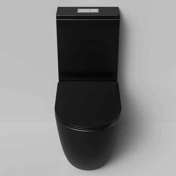 Унитаз-компакт Grossman GR-4494BMSQ безободковый, торнадо, с сиденьем микролифт, черный матовый