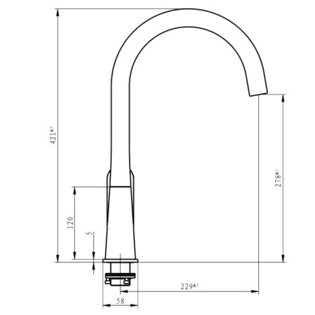 Смеситель для кухни Savol (SK-H6004)