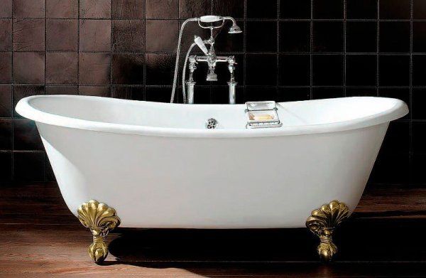 Чугунная ванна Devon&Devon Admiral 2MRADMIRALOTDD+IMBDEVON ножки золото