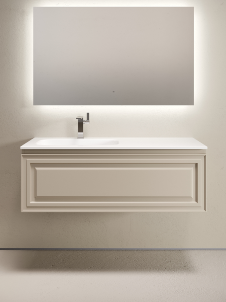 Тумба подвесная SANCOS Very  левая 1195х445х406, c одним  ящиком оснащенным доводчиками, Beige Soft , VR120LCE