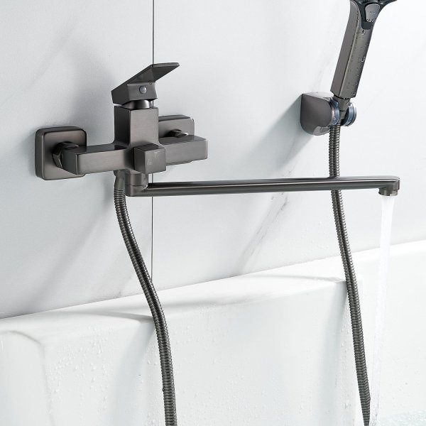 Смеситель для ванны Shevanik S9HW62XG2TMI, оружейная сталь