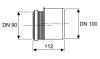 Отвод Tece DN90/DN110 адаптер