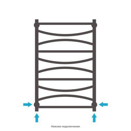 Полотенцесушитель водяной Сунержа Ажур 051-0255-8050 800x500 состаренная латунь