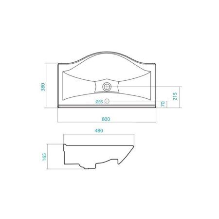 Мебельная раковина Aquaton Беверли 1WH302422 80